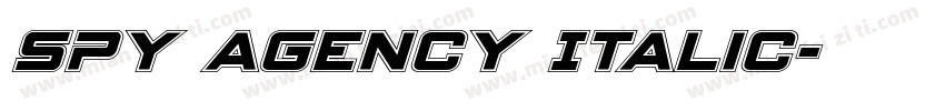 Spy Agency Italic字体转换